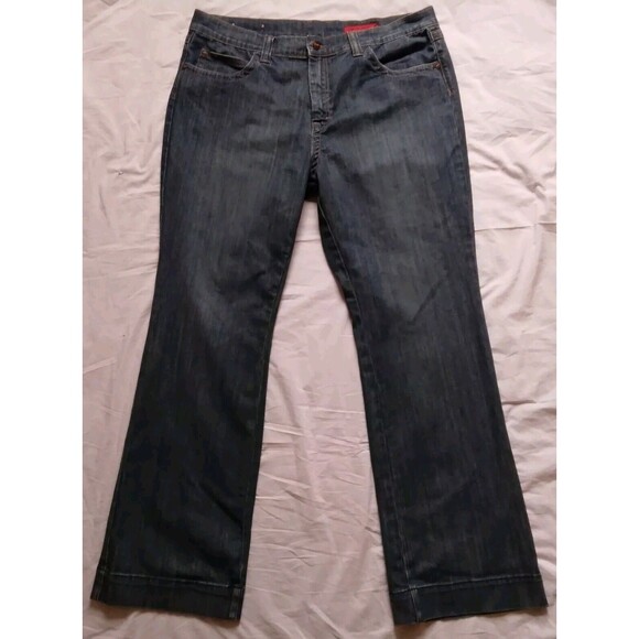 Vigoss Jeans Boot Cut High Rise Blue Denim Embroidered Pockets Womens Size 22 - Picture 3 of 11